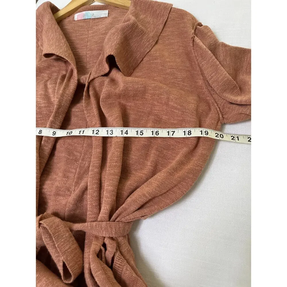 Free People Beach Long Terracotta Sweater Cardigan Robe size XS